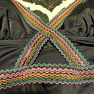 Miracle brands swimsuit, medium, nwt, serape embroidery